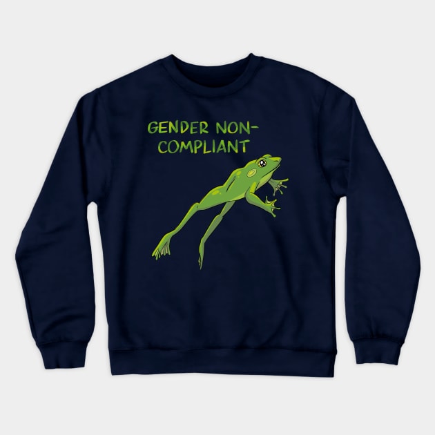 Gender Non-Compliant Frog Crewneck Sweatshirt by sophielabelle